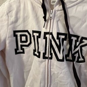 Creme zip-up PINK jacket